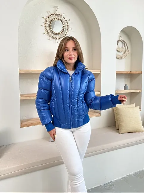 Puffer Kısa Mont Mavi St25534