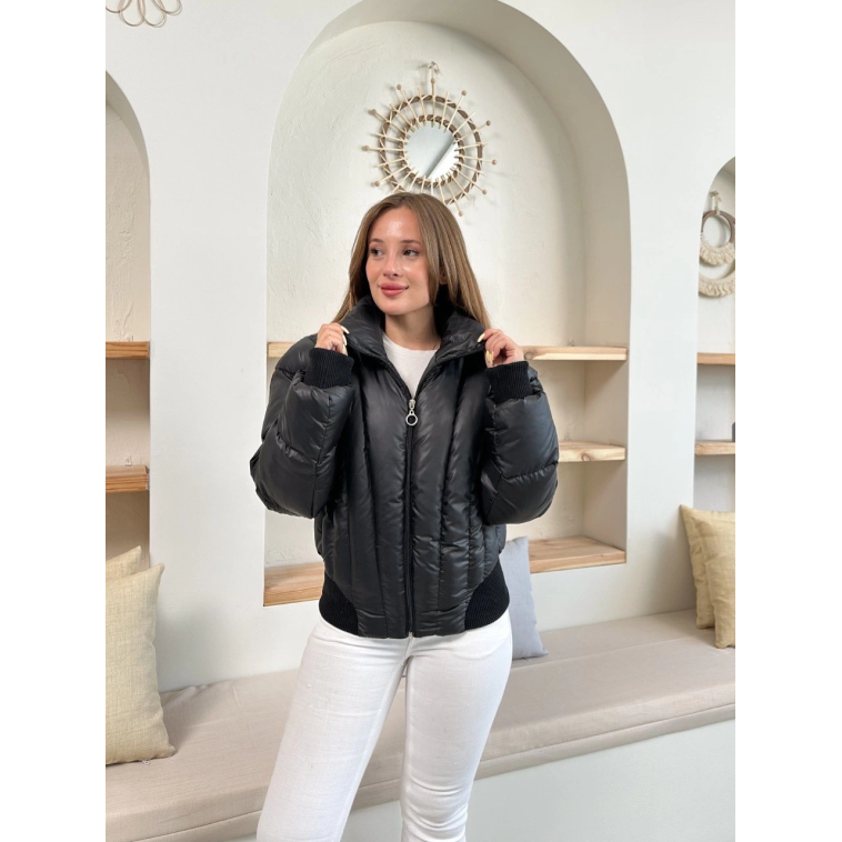 Puffer kısa mont siyah st25534 Puffer kısa mont siyah st25534