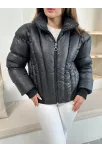 Puffer Kısa Mont Siyah St25534