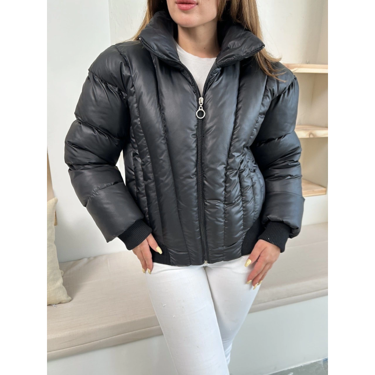 Puffer kısa mont siyah st25534 Puffer kısa mont siyah st25534