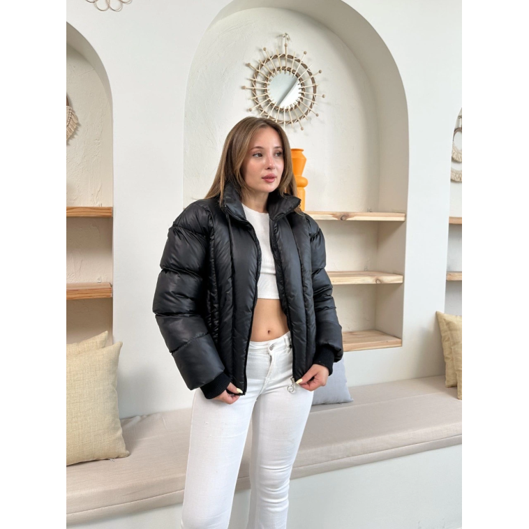 Puffer kısa mont siyah st25534 Puffer kısa mont siyah st25534