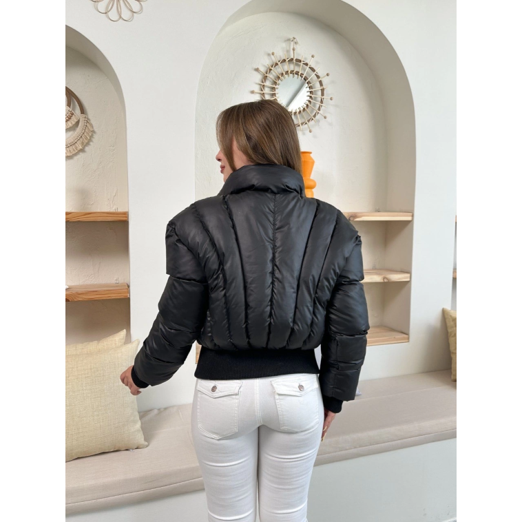 Puffer kısa mont siyah st25534 Puffer kısa mont siyah st25534