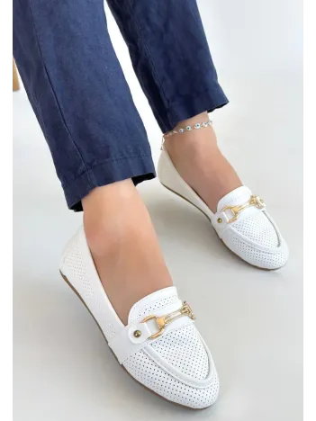 Rain Beyaz Cilt Babet Ayakkabı