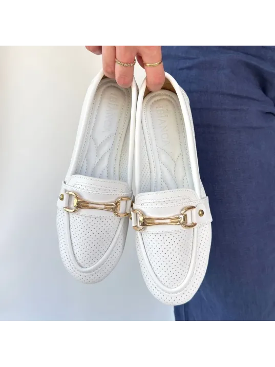 Rain Beyaz Cilt Babet Ayakkabı