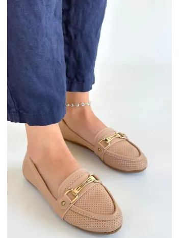 Rain Nude Cilt Babet Ayakkabı Rain Nude Cilt Babet Ayakkabı