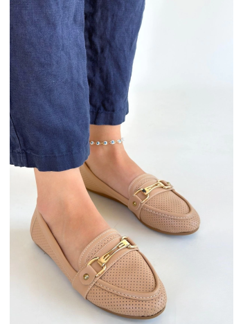 Rain Nude Cilt Babet Ayakkabı Rain Nude Cilt Babet Ayakkabı