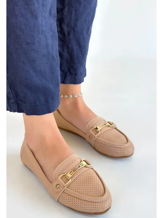 Rain Nude Cilt Babet Ayakkabı Rain Nude Cilt Babet Ayakkabı