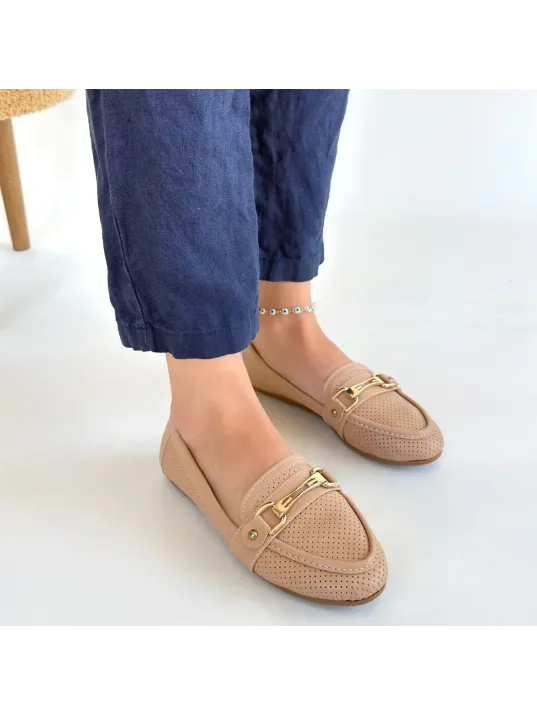 Rain Nude Cilt Babet Ayakkabı Rain Nude Cilt Babet Ayakkabı