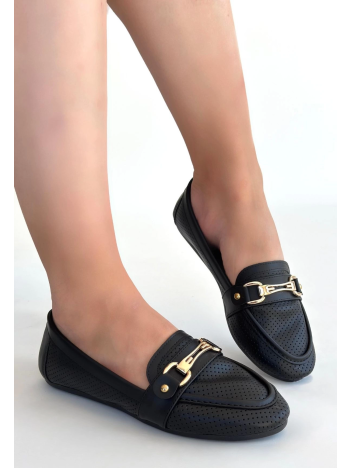 Rain Siyah Cilt Babet Ayakkabı Rain Siyah Cilt Babet Ayakkabı