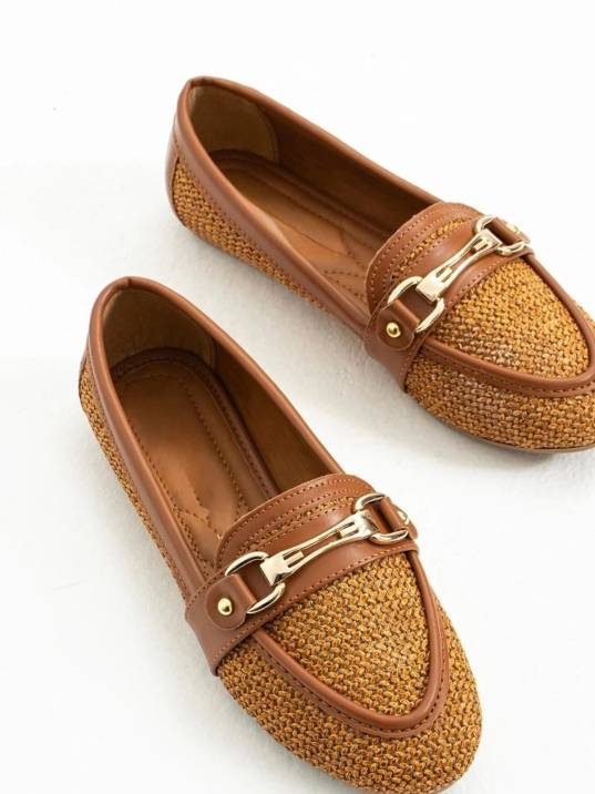 Rain Taba Cilt Babet Ayakkabı Rain Taba Cilt Babet Ayakkabı