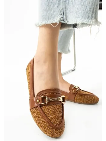 Rain Taba Cilt Babet Ayakkabı Rain Taba Cilt Babet Ayakkabı