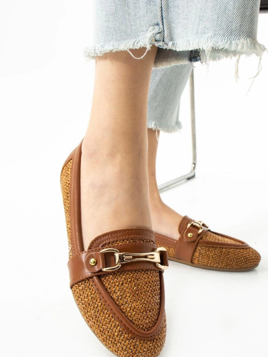 Rain Taba Cilt Babet Ayakkabı Rain Taba Cilt Babet Ayakkabı