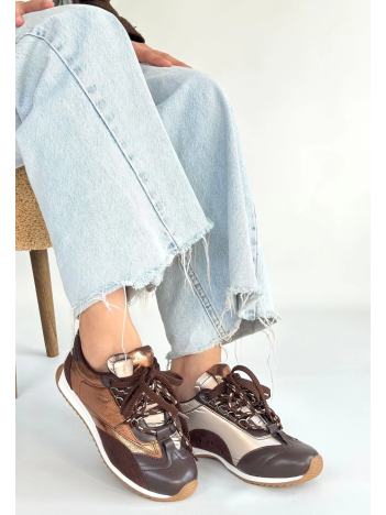 Ranu Kahverengi Cilt Paraşüt Detaylı Bağcıklı Spor Ayakkabı Ranu Kahverengi Cilt Paraşüt Detaylı Bağcıklı Spor Ayakkabı