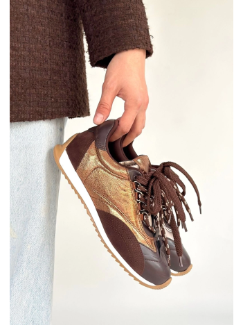 Ranu Kahverengi Cilt Paraşüt Detaylı Bağcıklı Spor Ayakkabı Ranu Kahverengi Cilt Paraşüt Detaylı Bağcıklı Spor Ayakkabı