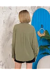 Relax Fit Keten Gömlek Haki S255349
