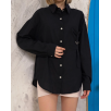 Relax fit keten gömlek siyah s255349 Relax fit keten gömlek siyah s255349