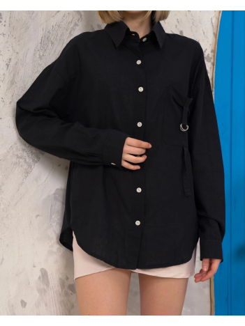 Relax fit keten gömlek siyah s255349 Relax fit keten gömlek siyah s255349