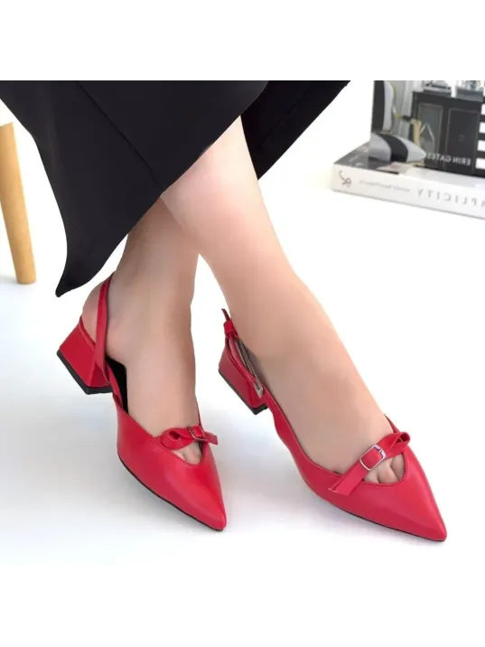 Rewat Kırmızı Cilt Topuklu Ayakkabı Rewat Kırmızı Cilt Topuklu Ayakkabı