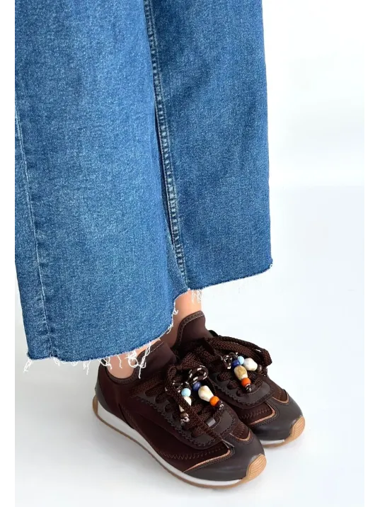 Riaf Kahverengi Cilt Bağcıklı Spor Ayakkabı