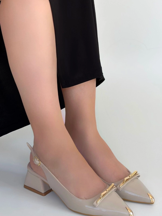 Ricy Bej Rugan Topuklu Ayakkabı