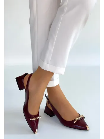 Ricy Bordo Rugan Topuklu Ayakkabı Ricy Bordo Rugan Topuklu Ayakkabı