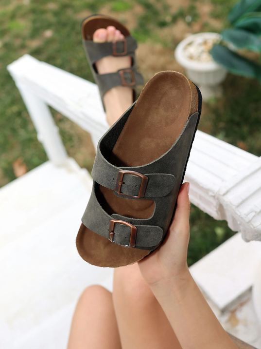 Rıno Haki Yeşil Nubuk Terlik Rıno Haki Yeşil Nubuk Terlik