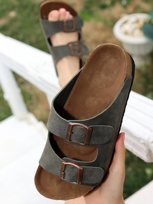 Rıno Haki Yeşil Nubuk Terlik Rıno Haki Yeşil Nubuk Terlik