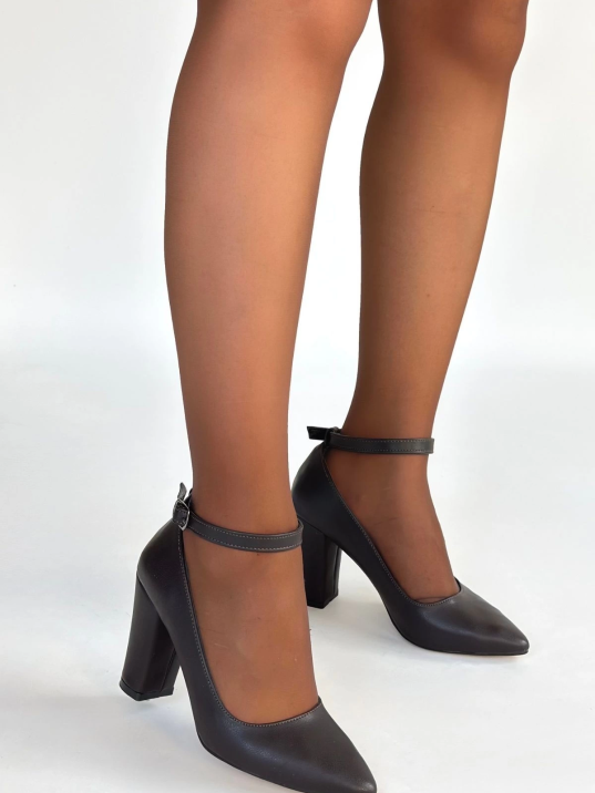 Rity Kahverengi Cilt Topuklu Ayakkabı