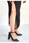 Rity Siyah Cilt Topuklu Ayakkabı Rity Siyah Cilt Topuklu Ayakkabı