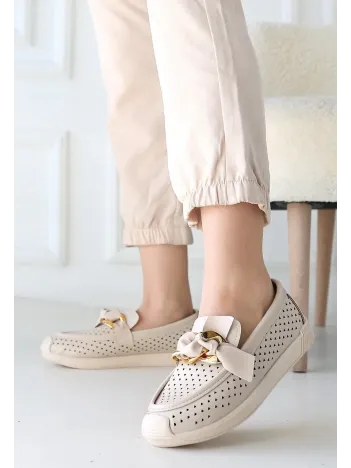 Riwan Bej Cilt Babet Ayakkabı