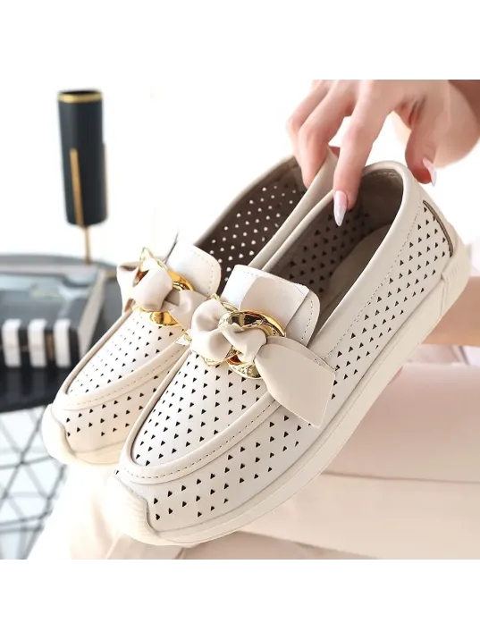 Riwan Bej Cilt Babet Ayakkabı Riwan Bej Cilt Babet Ayakkabı