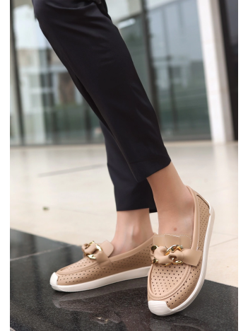 Riwan Nude Cilt Babet Ayakkabı