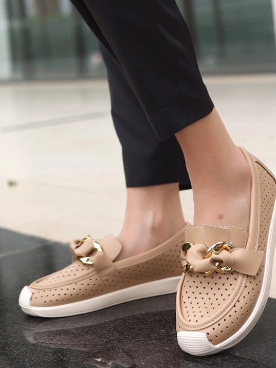 Riwan Nude Cilt Babet Ayakkabı Riwan Nude Cilt Babet Ayakkabı