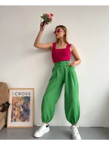 Şalvar Pantolon Yeşil S23202