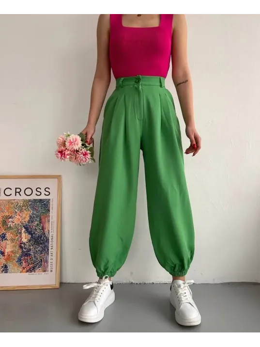 Şalvar Pantolon Yeşil S23202