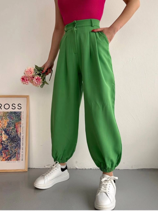 Şalvar pantolon yeşil s23202 Şalvar pantolon yeşil s23202