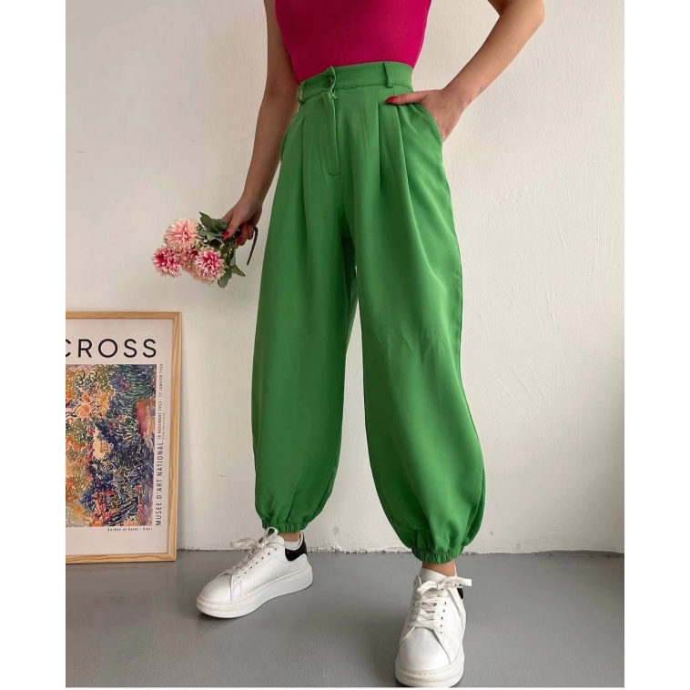 Şalvar pantolon yeşil s23202 Şalvar pantolon yeşil s23202