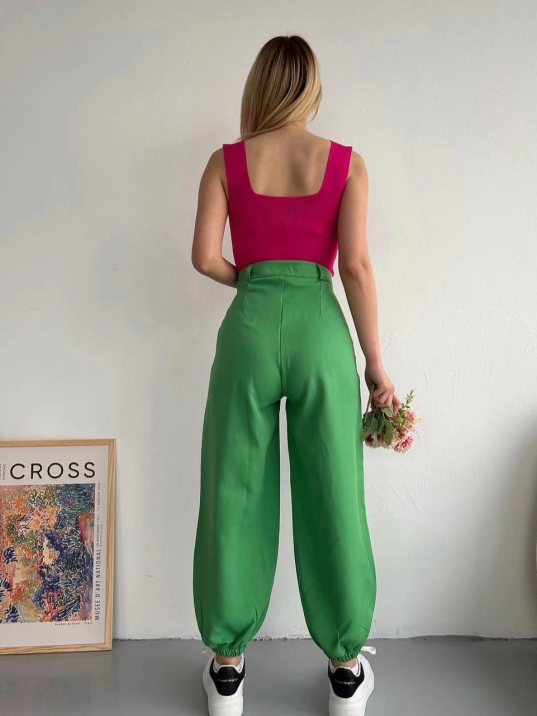 Şalvar pantolon yeşil s23202 Şalvar pantolon yeşil s23202