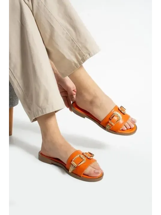 Sene Turuncu Cilt Terlik