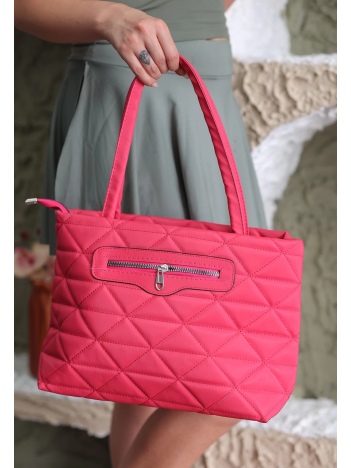 Shan Fuşya Saten Çanta