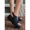 Siar Siyah Cilt Dolgu Topuklu Sandalet Siar Siyah Cilt Dolgu Topuklu Sandalet