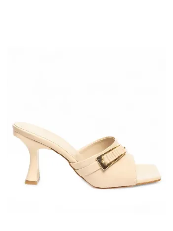 Sief Bej Rugan Topuklu Terlik Sief Bej Rugan Topuklu Terlik