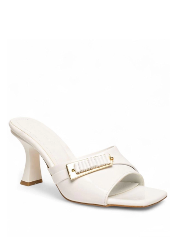 Sief Beyaz Rugan Topuklu Terlik Sief Beyaz Rugan Topuklu Terlik