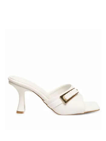 Sief Beyaz Rugan Topuklu Terlik Sief Beyaz Rugan Topuklu Terlik