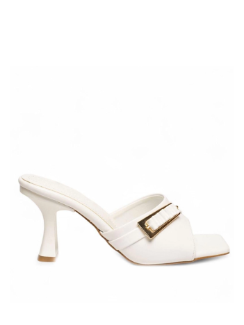 Sief Beyaz Rugan Topuklu Terlik Sief Beyaz Rugan Topuklu Terlik