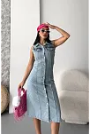 Sıfır Kol Kar Yıkama Tunik Ceket Mavi D2520