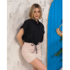 Sıfır kollu bağlamalı crop gömlek siyah s255359 Sıfır kollu bağlamalı crop gömlek siyah s255359