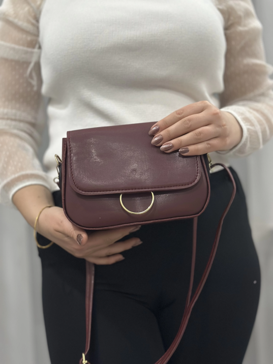 Kahve cilt mossi çanta