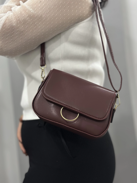 Kahve cilt mossi çanta