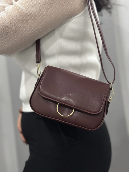 Kahve cilt mossi çanta